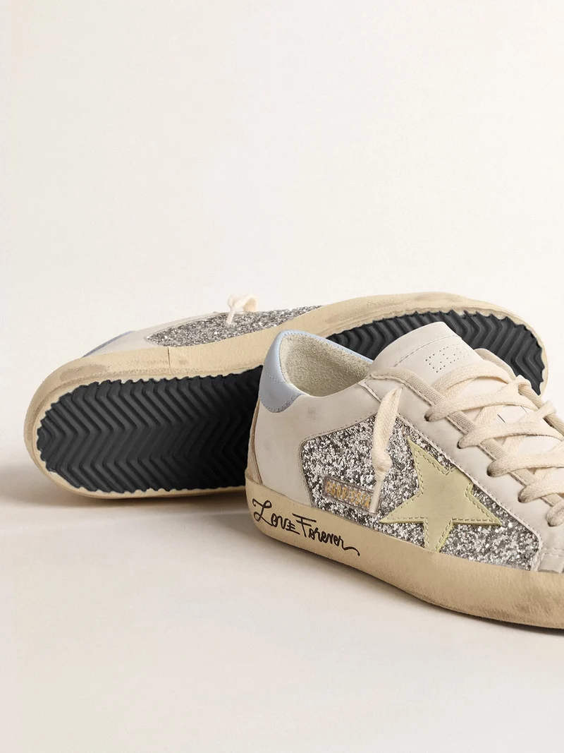 Golden Goose Super-Star “Love Forever” Glitter Sneaker
