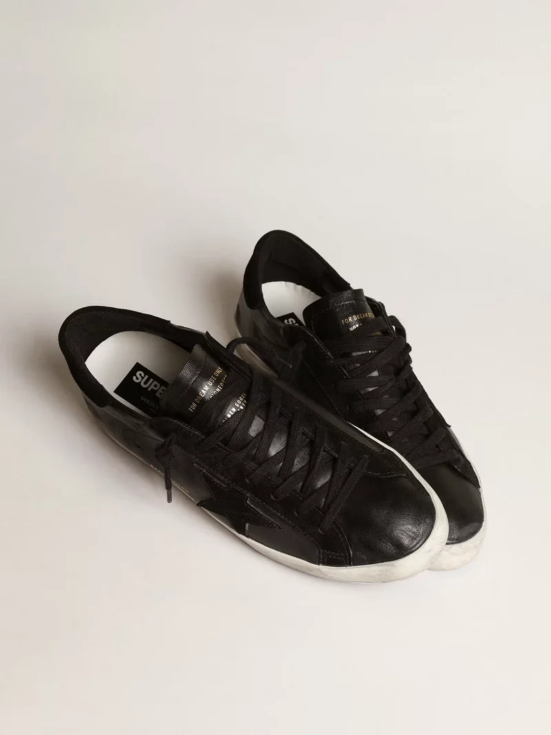 Golden Goose Super-Star Black Leather Sneaker