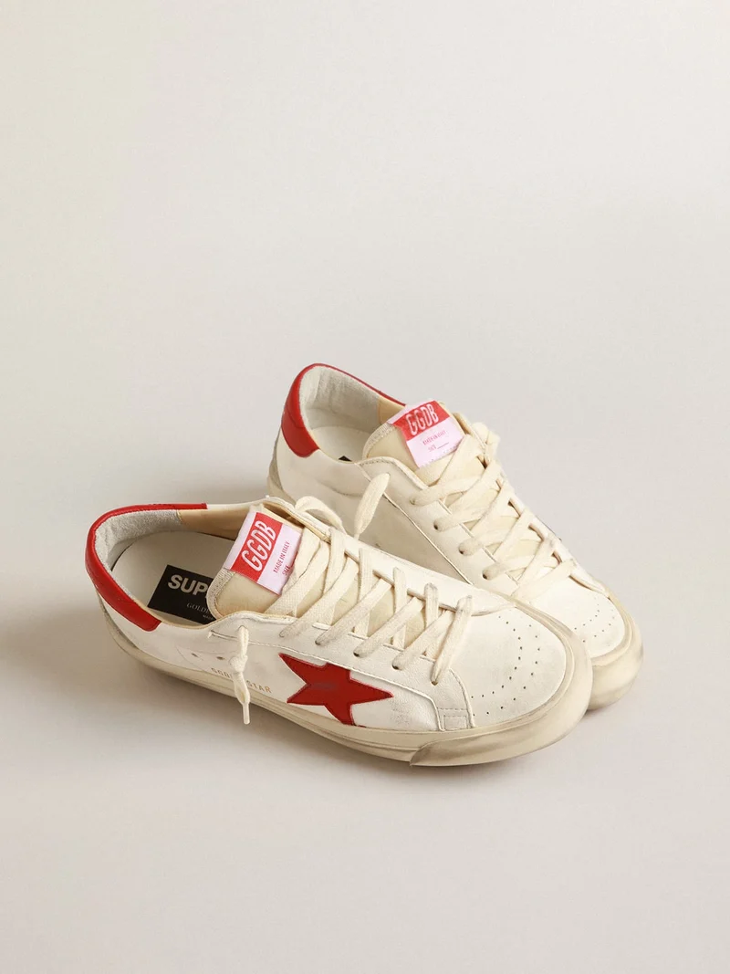 Golden Goose Super-Star Red Leather Sneaker