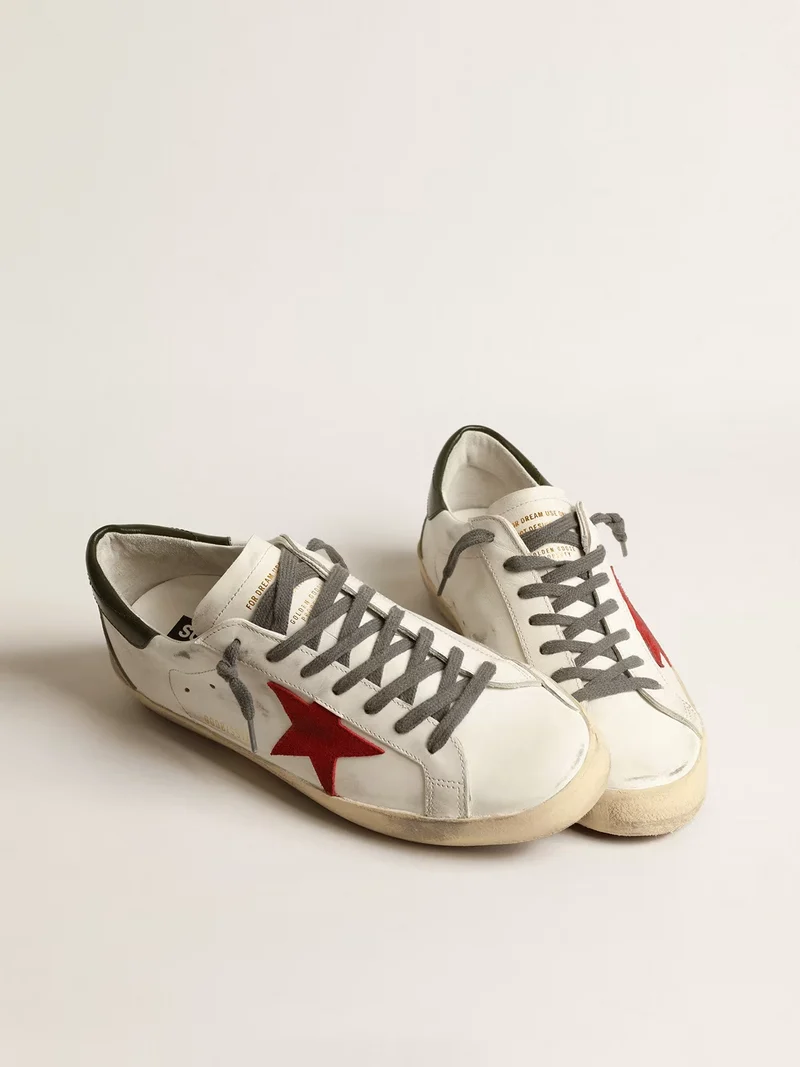 Golden Goose Super-Star White & Red Sneaker