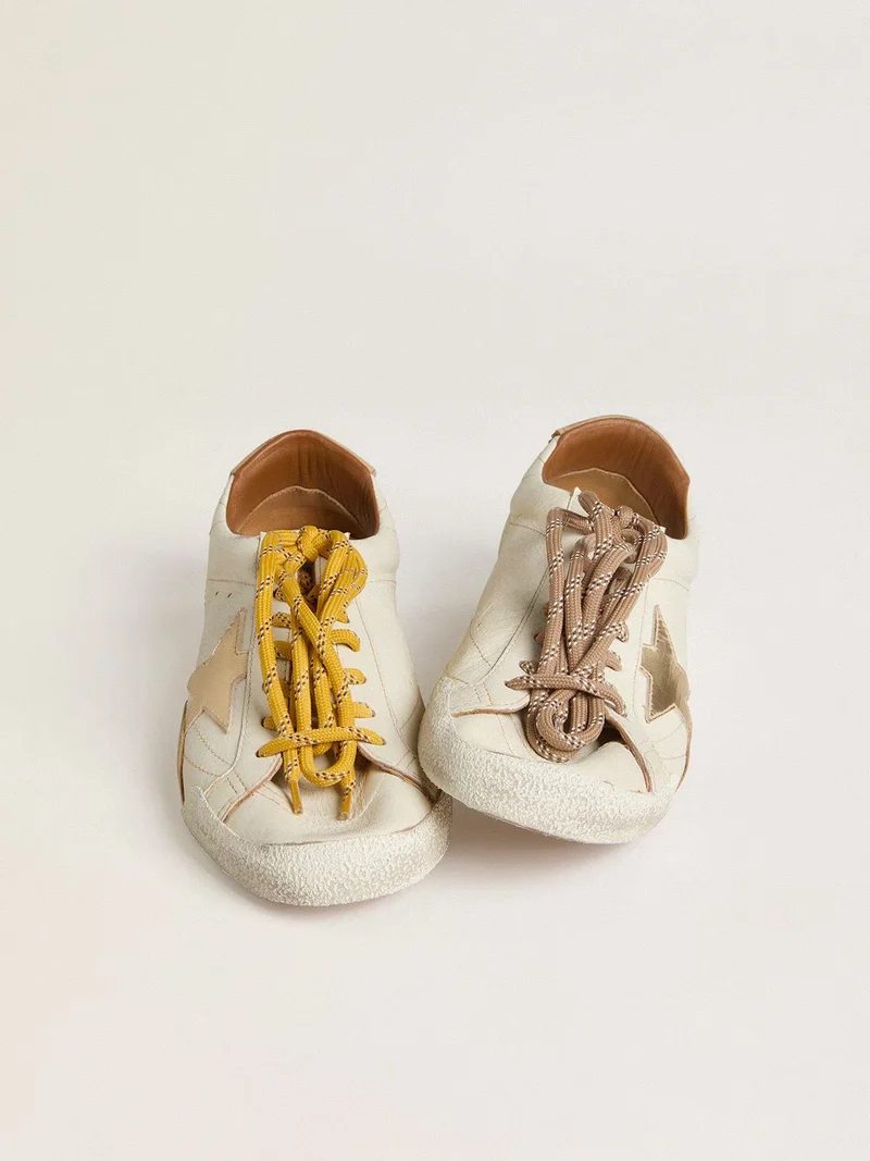 Golden Goose TimeStar Sneaker Ivory Gold