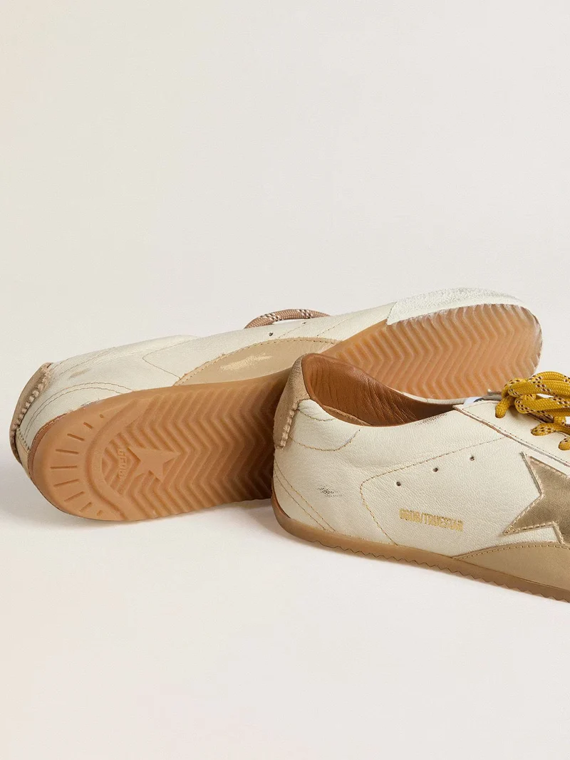 Golden Goose TimeStar Sneaker Ivory Gold