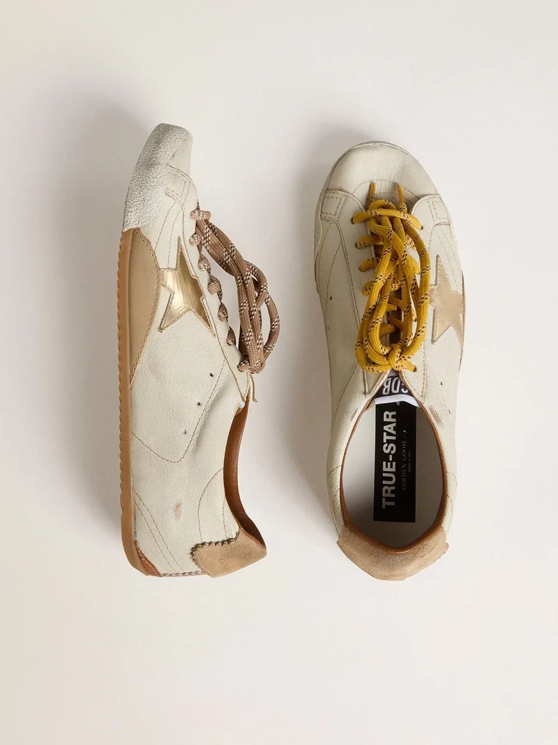 Golden Goose TimeStar Sneaker Ivory Gold