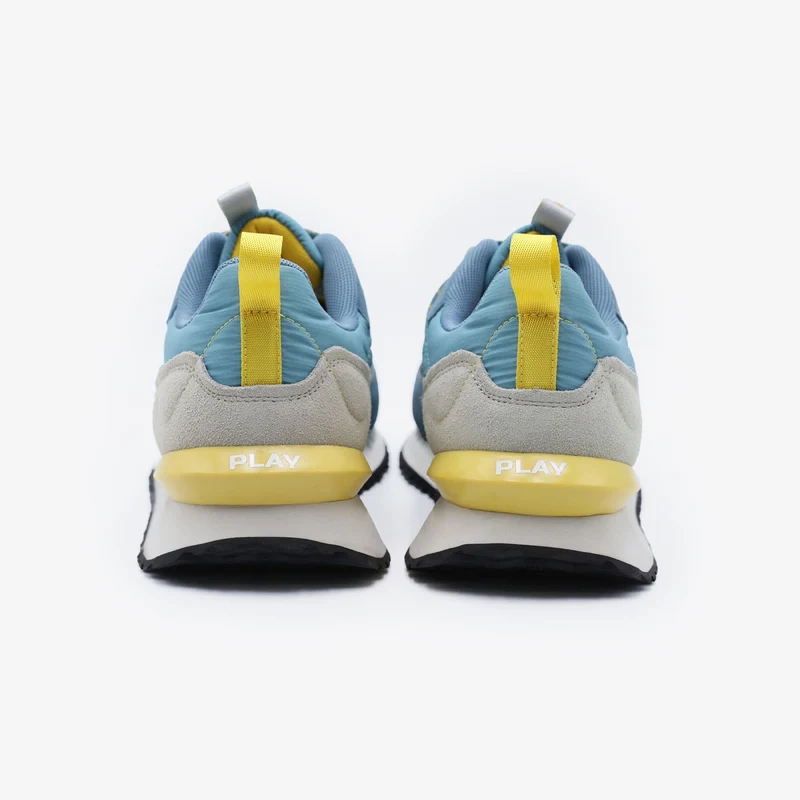 Sneakers Appolo bleu ciel jaune et gris