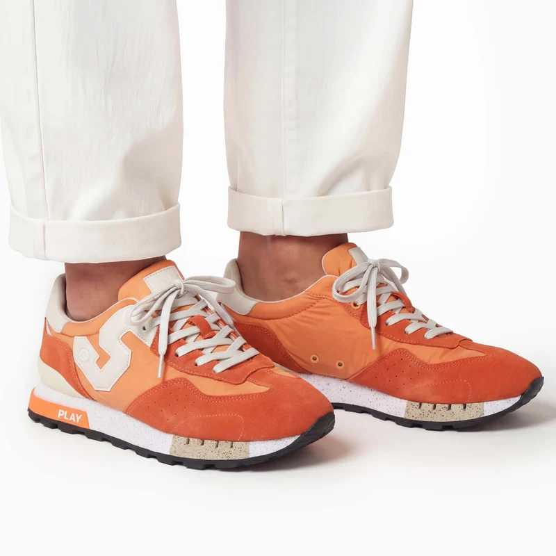 Sneakers Nances orange et beige