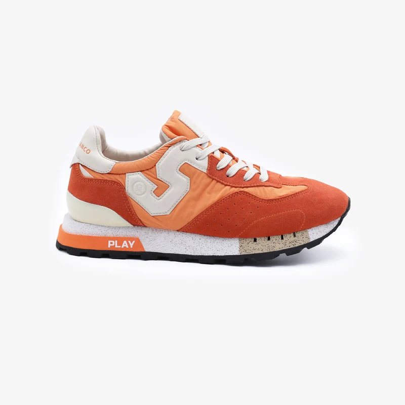 Sneakers Nances orange et beige
