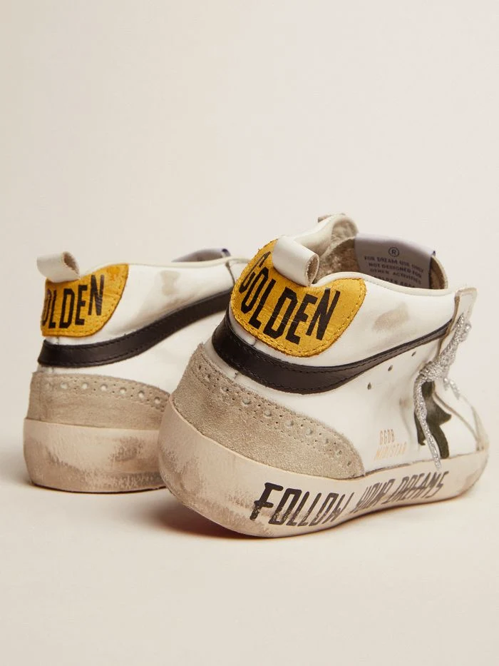 GOLDEN GOOSE Mid Star Ltd Sneakers With Leather And Suede Upper And Snake-print Leather Star