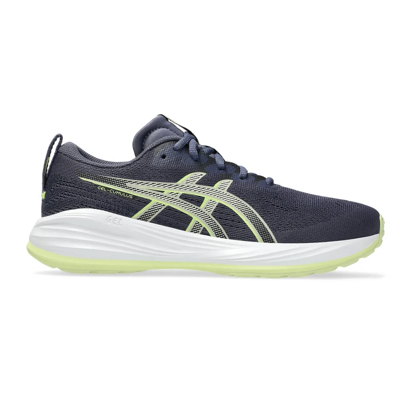 Gel-Cumulus 27 GS Chaussure de running sans stabilisateurs Enfants-bleu gris, jaune