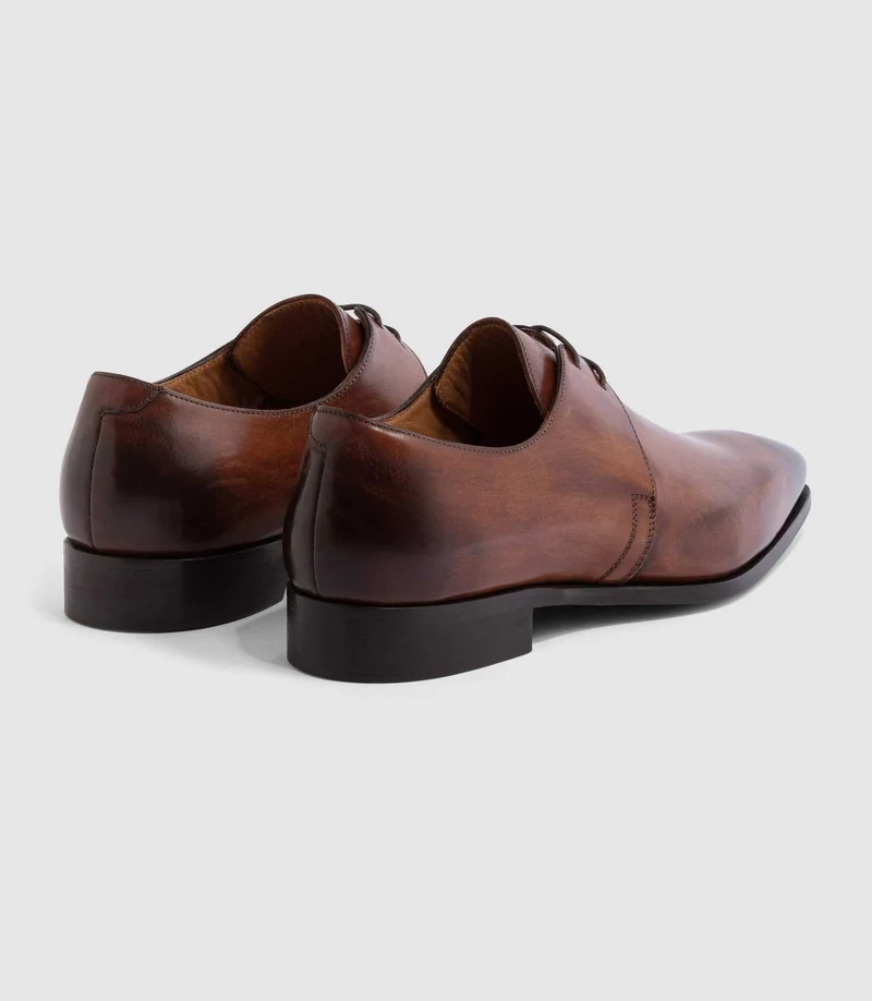 Derby cuir marron clair "Eliad"