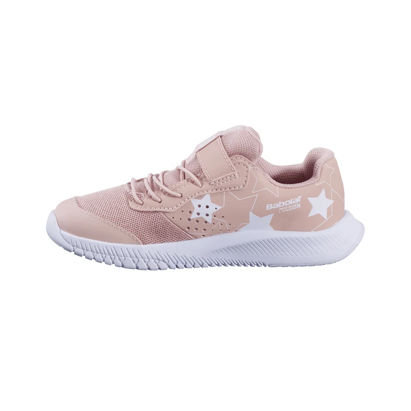 Pulsion Chaussures Toutes Surfaces Enfants-Rosé, Blanc