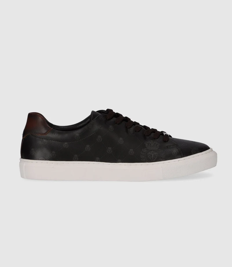 Sneakers basses en cuir marron OPRAH