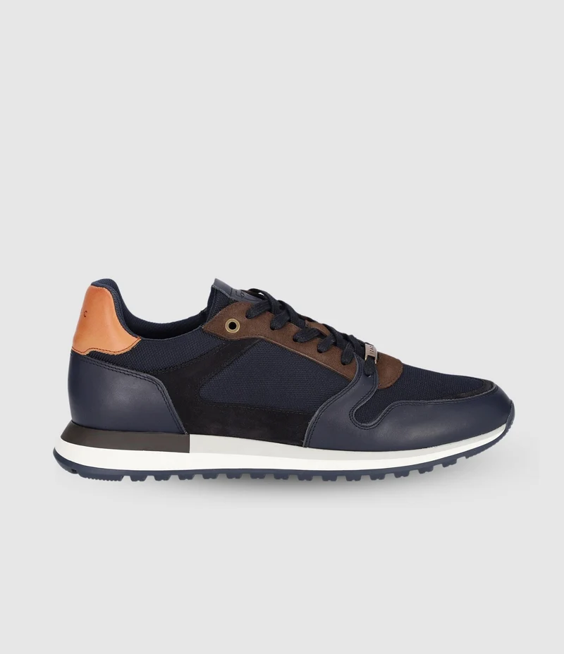 Sneakers suede et textile marine ORLAND