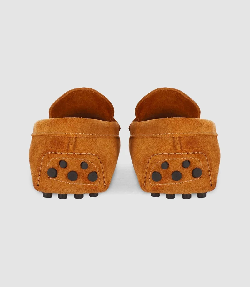Mocassin en croute velours CAMEL
