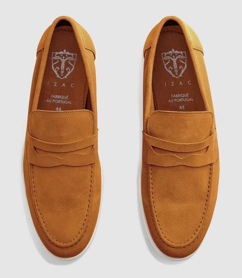 Mocassin en daim ocre EMILE