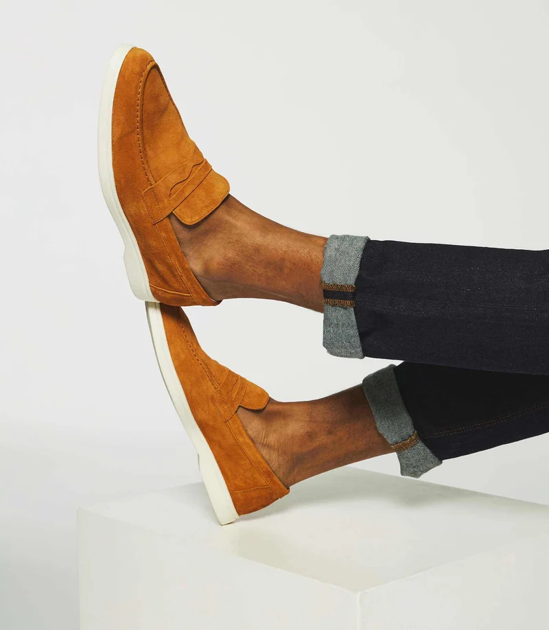 Mocassin en daim ocre EMILE
