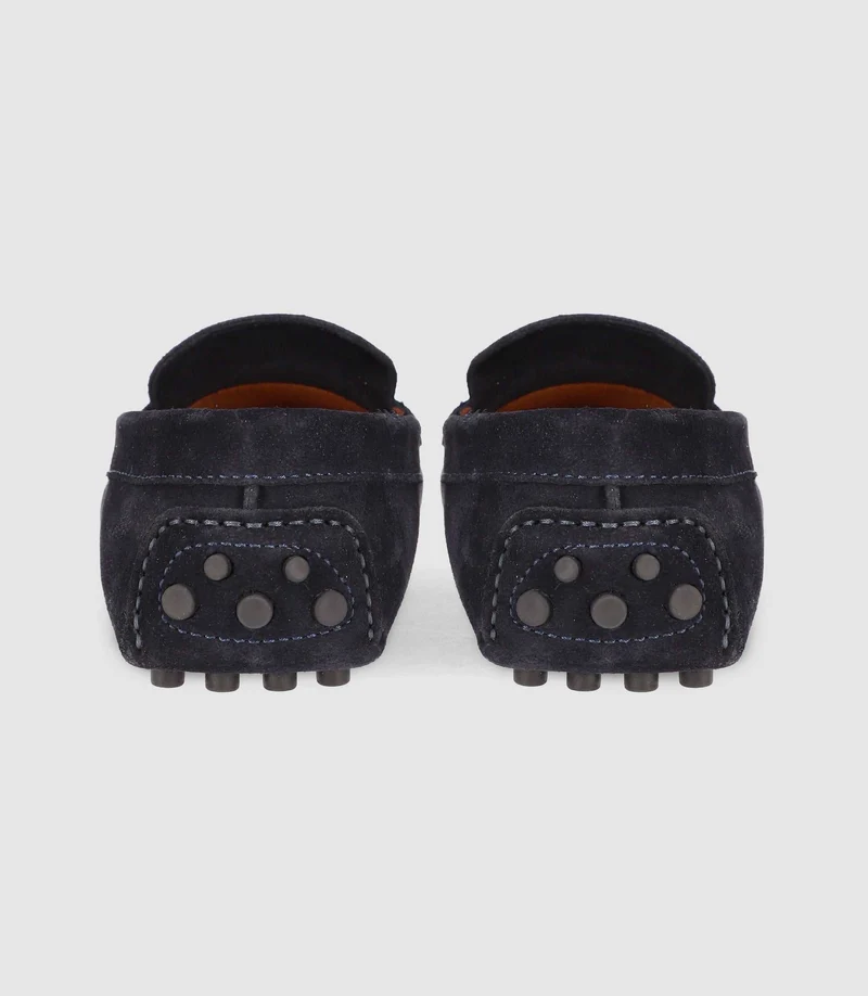 Mocassin en croute velours MARINE