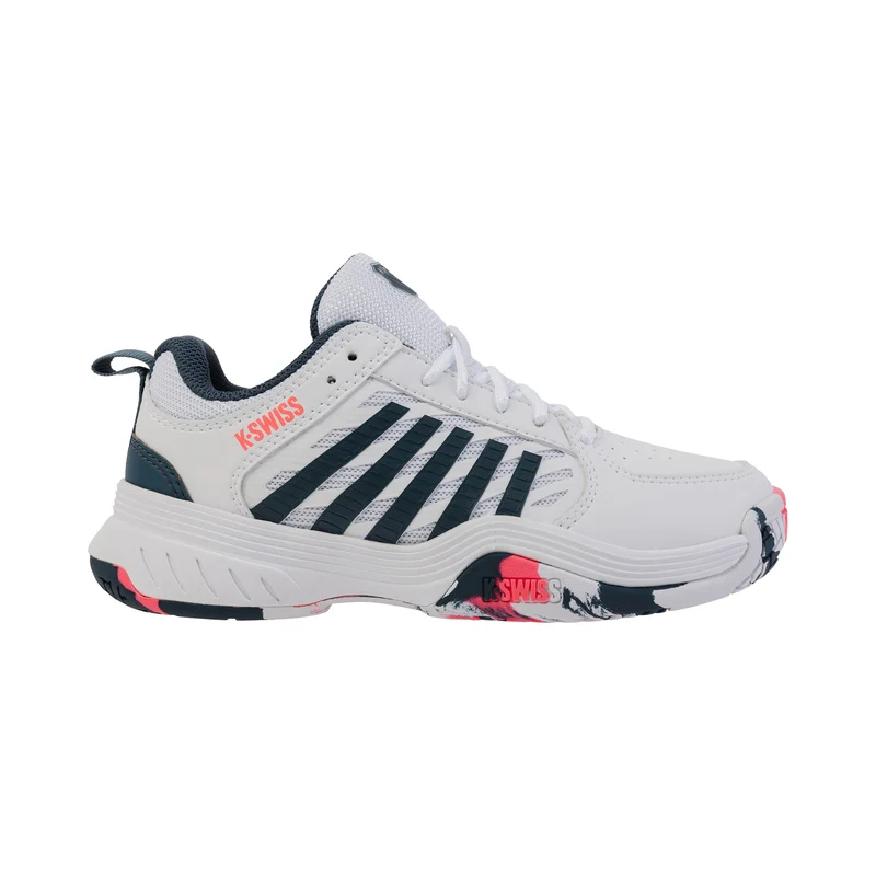 Court Express 2 Chaussures Toutes Surfaces Enfants-Blanc,Bleu Petrol