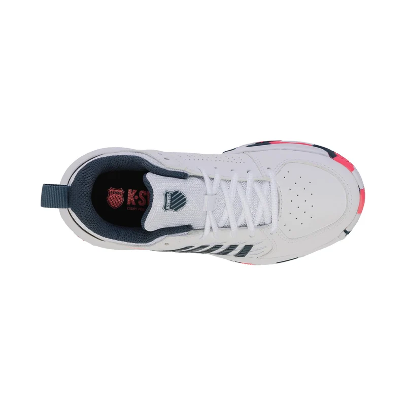 Court Express 2 Chaussures Toutes Surfaces Enfants-Blanc,Bleu Petrol