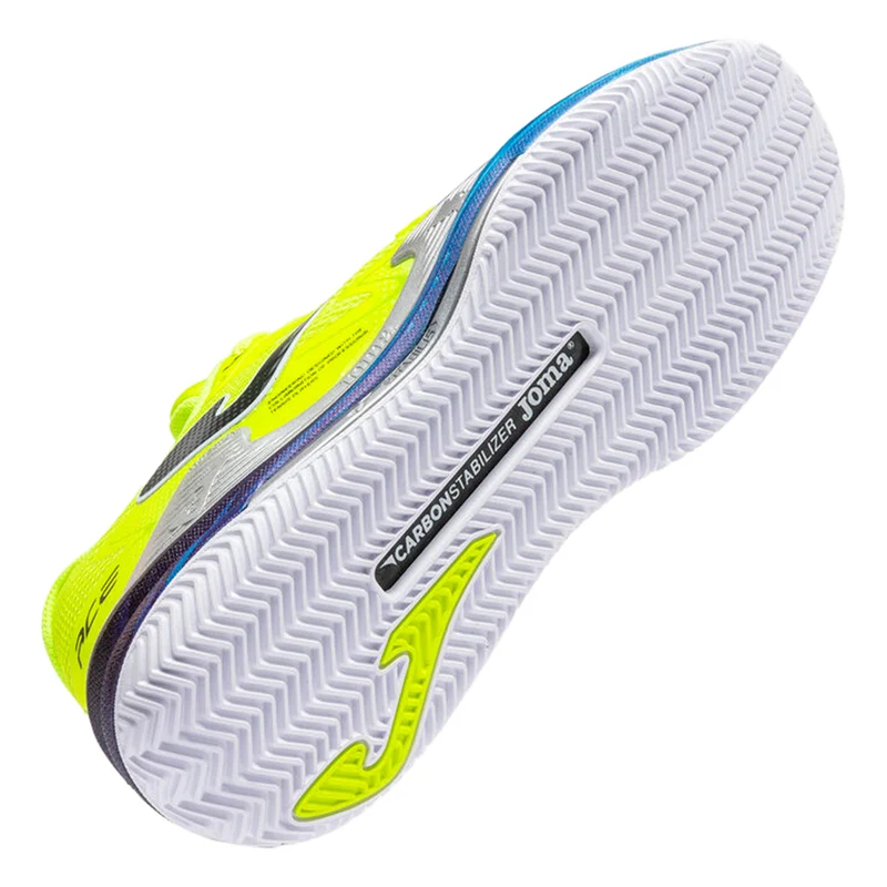 Ace Chaussure terre battue Hommes - jaunes fluo, argent