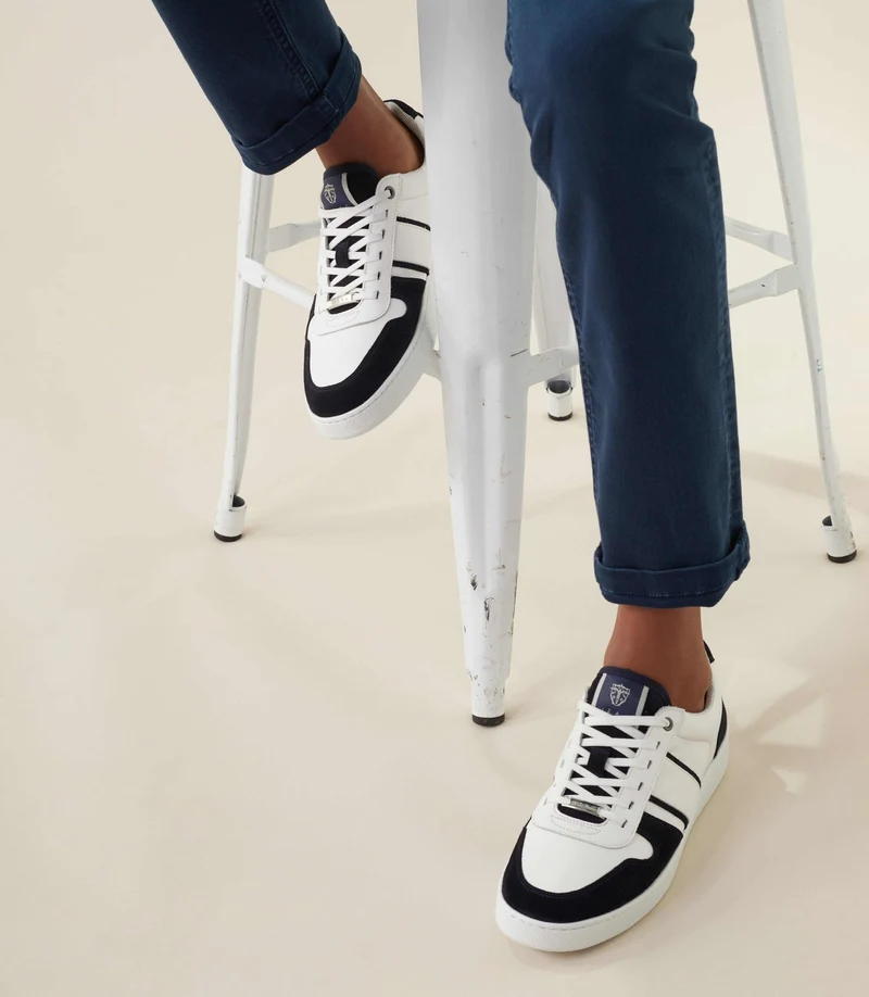 Sneakers marine-blanche "Gaspard"