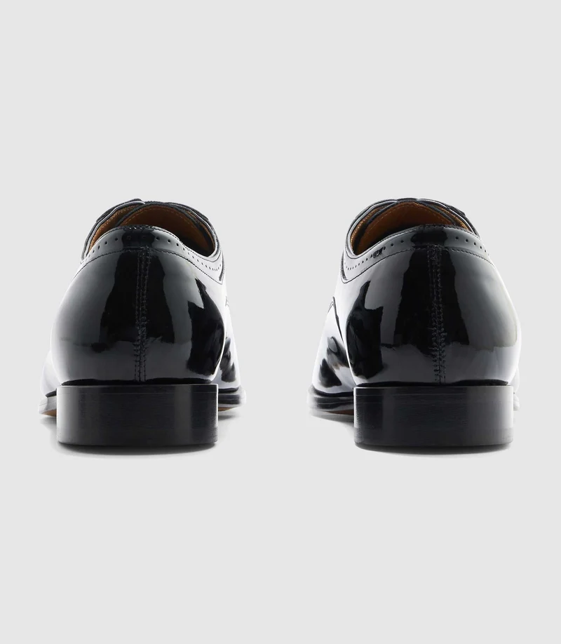 Richelieu couture noir-vernis "Enrico"