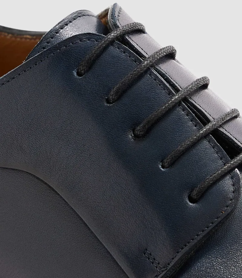 Derby en cuir marine "Elvio"