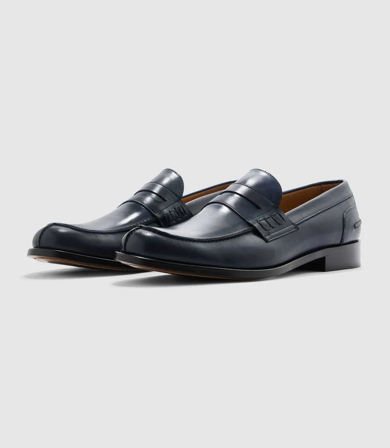 Mocassin couture marine "Erasmus"