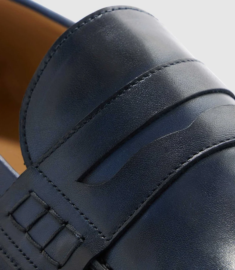 Mocassin couture marine "Erasmus"