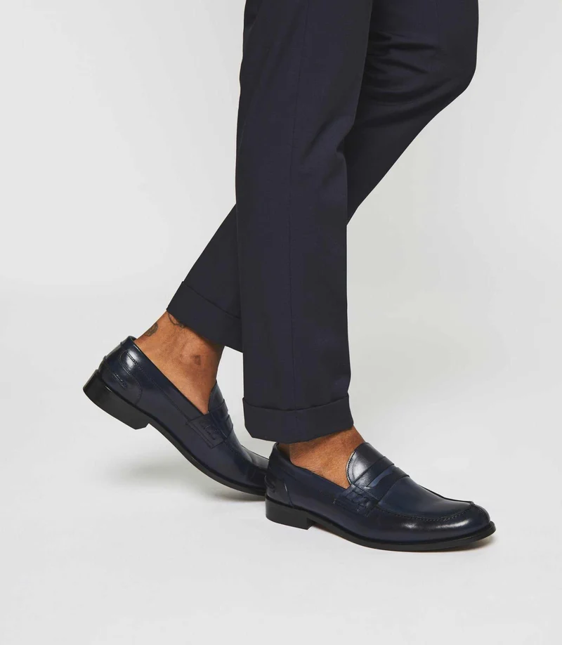 Mocassin couture marine "Erasmus"