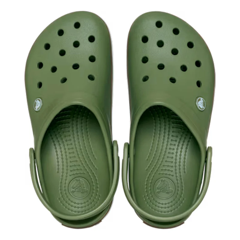 Crocband Gum Clog Tongs Hommes - vert olive, beige