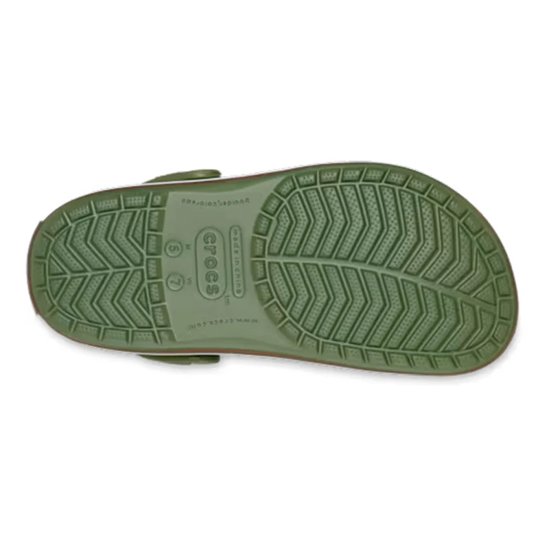Crocband Gum Clog Tongs Hommes - vert olive, beige