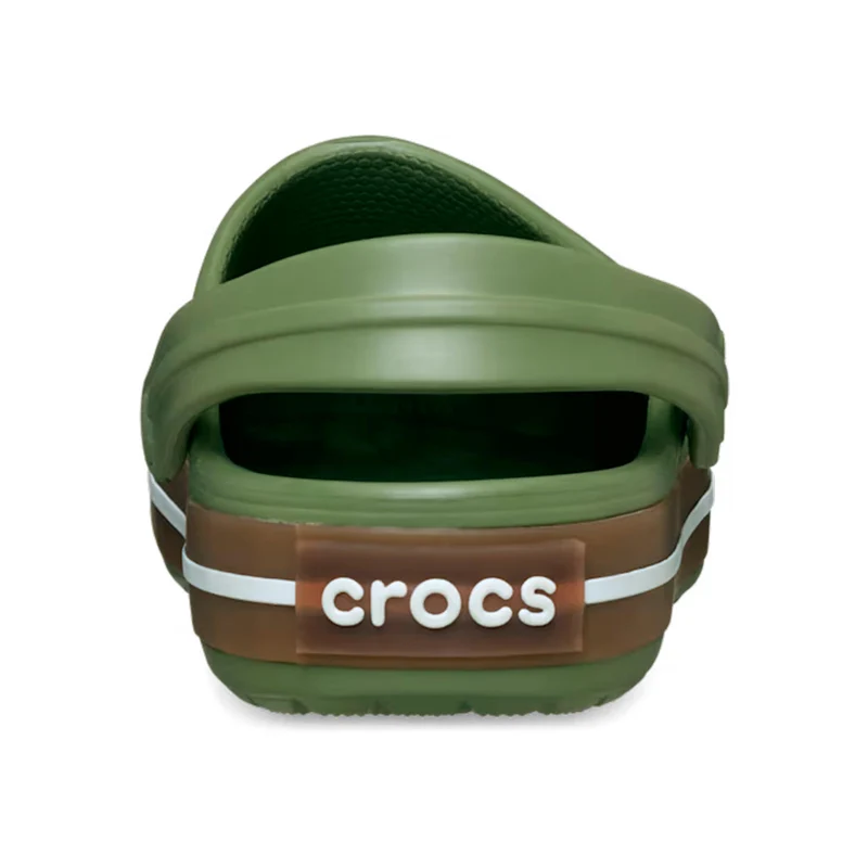 Crocband Gum Clog Tongs Hommes - vert olive, beige