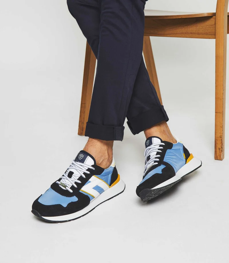 Sneakers bleu ciel et marine "Edisson"