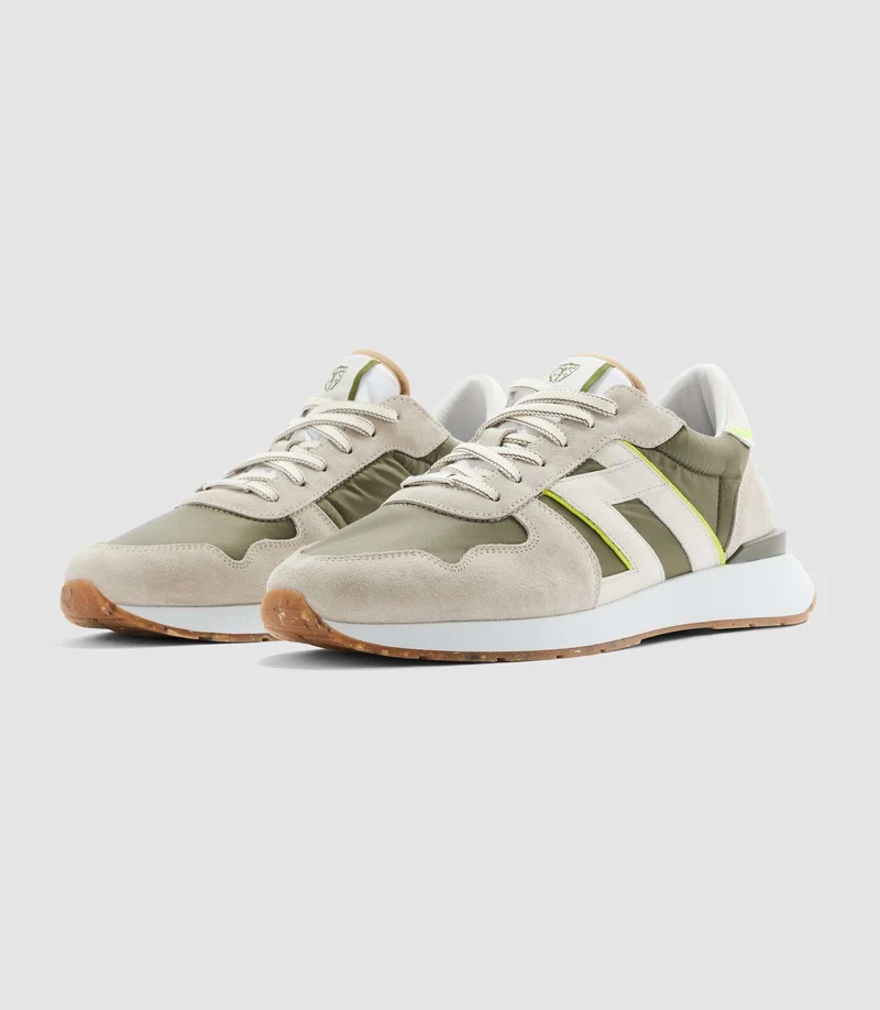 Sneakers taupe et kaki "Edisson"