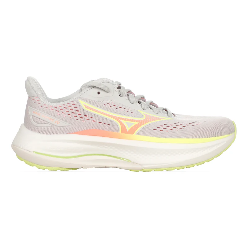 Wave Inspire 22 Chaussure de running avec stabilisateurs Femmes - gris clair, jaunes fluo