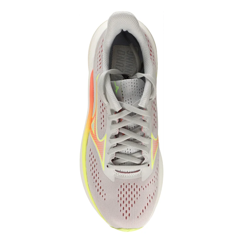 Wave Inspire 22 Chaussure de running avec stabilisateurs Femmes - gris clair, jaunes fluo