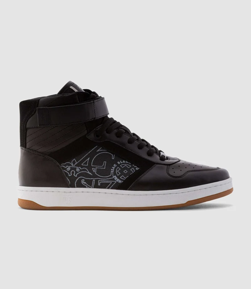 Sneakers en cuir noir "Clement"