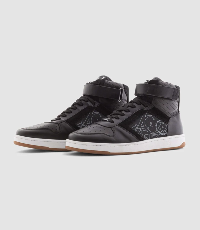 Sneakers en cuir noir "Clement"