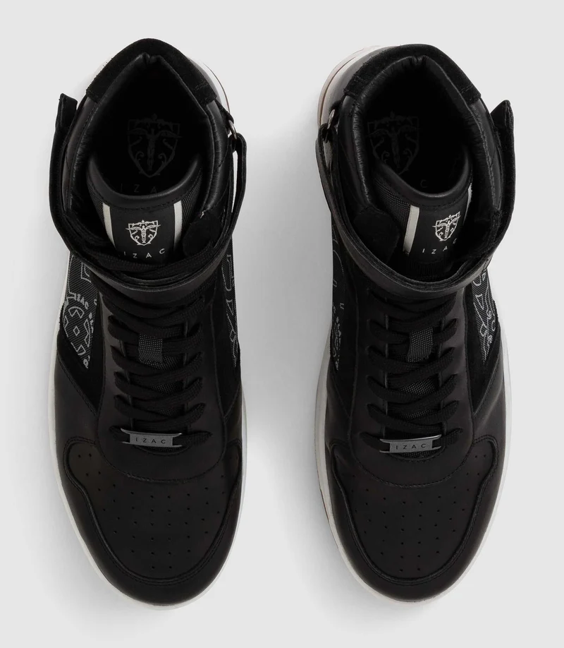 Sneakers en cuir noir "Clement"