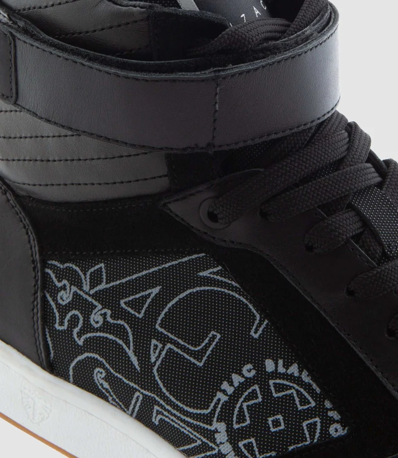 Sneakers en cuir noir "Clement"