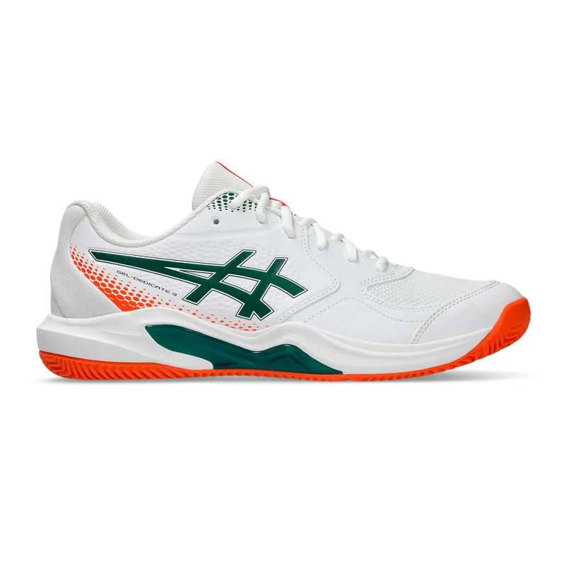 Gel-Dedicate 9 Chaussures padel Hommes - blanc, orange fluo
