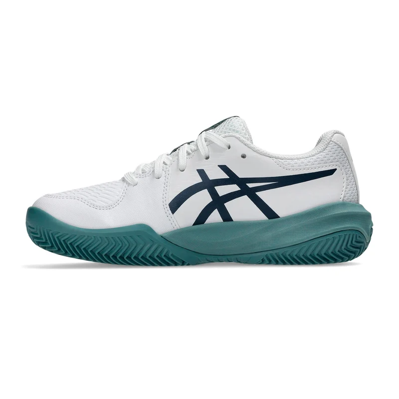 Gel-Resolution X GS Chaussure terre battue Enfants - blanc, bleu petrol