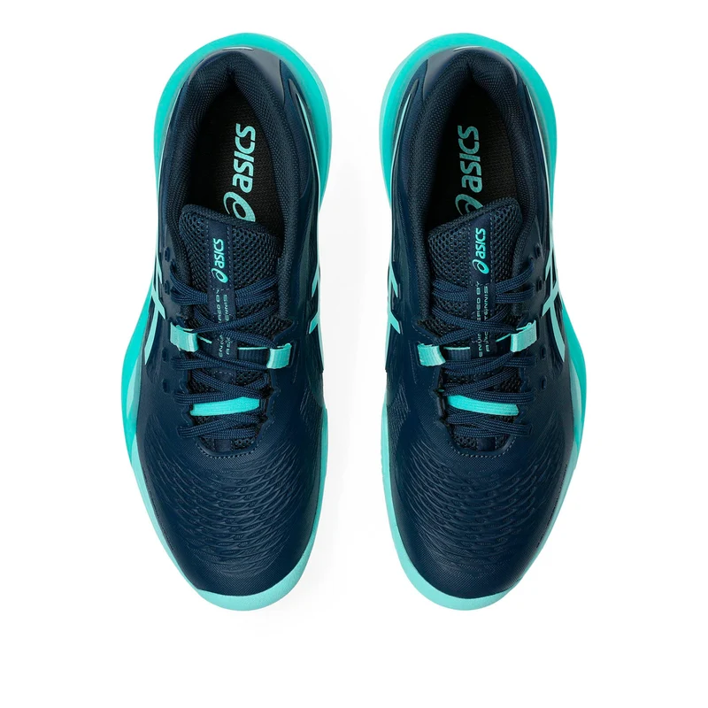 Gel-Resolution X Chaussure terre battue Hommes - bleu foncé, menthe