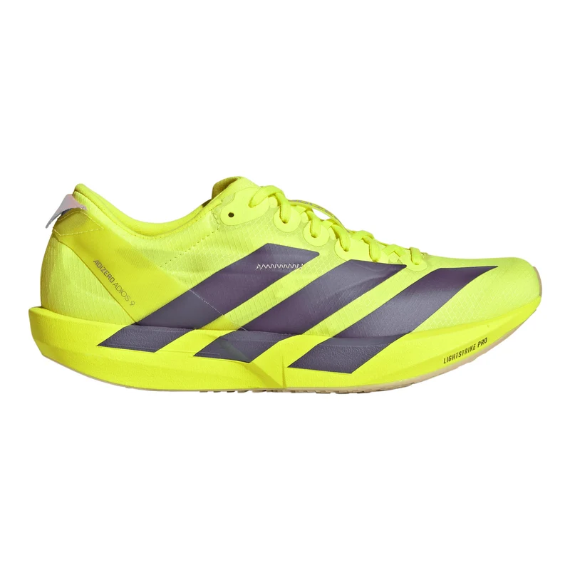 adizero Adios 9 Chaussure de compétition Femmes - jaunes fluo, gris