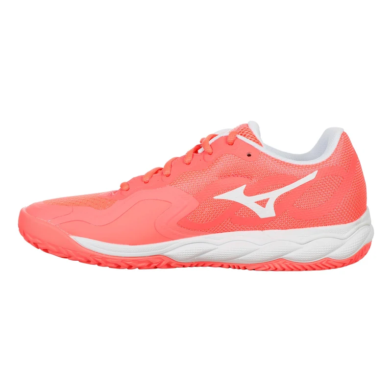 Wave Enforce Court Chaussure terre battue Femmes - corail, blanc