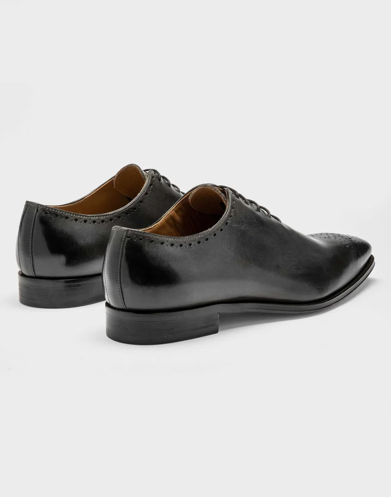 Richelieu en cuir gris