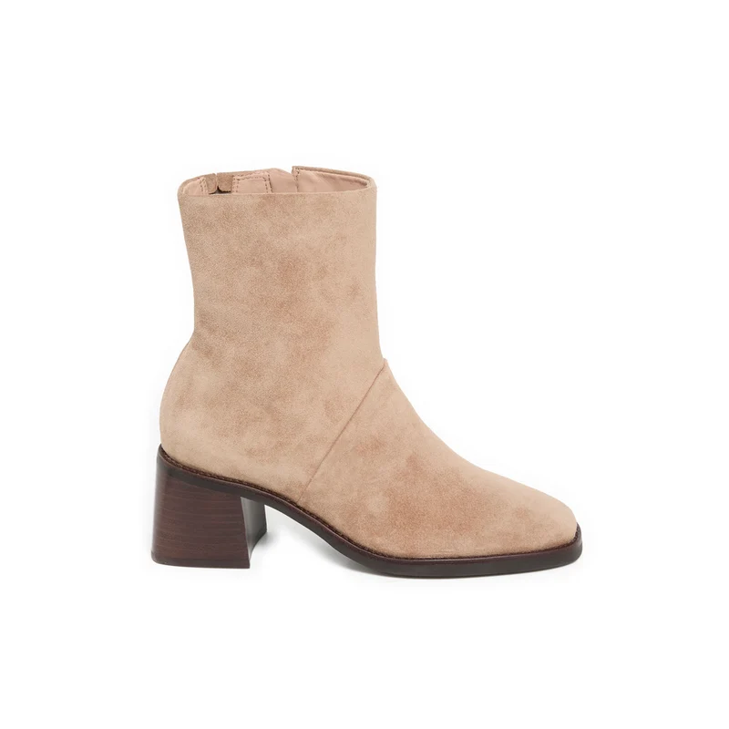 BOTTINES ELLIE BEIGE SUEDE