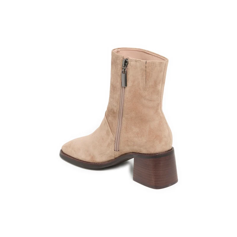 BOTTINES ELLIE BEIGE SUEDE