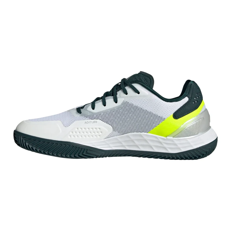 Defiant Speed 2 Chaussure terre battue Hommes - blanc, jaunes fluo