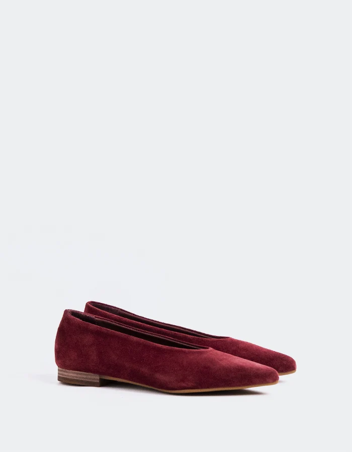 Thena Burgundy Suede